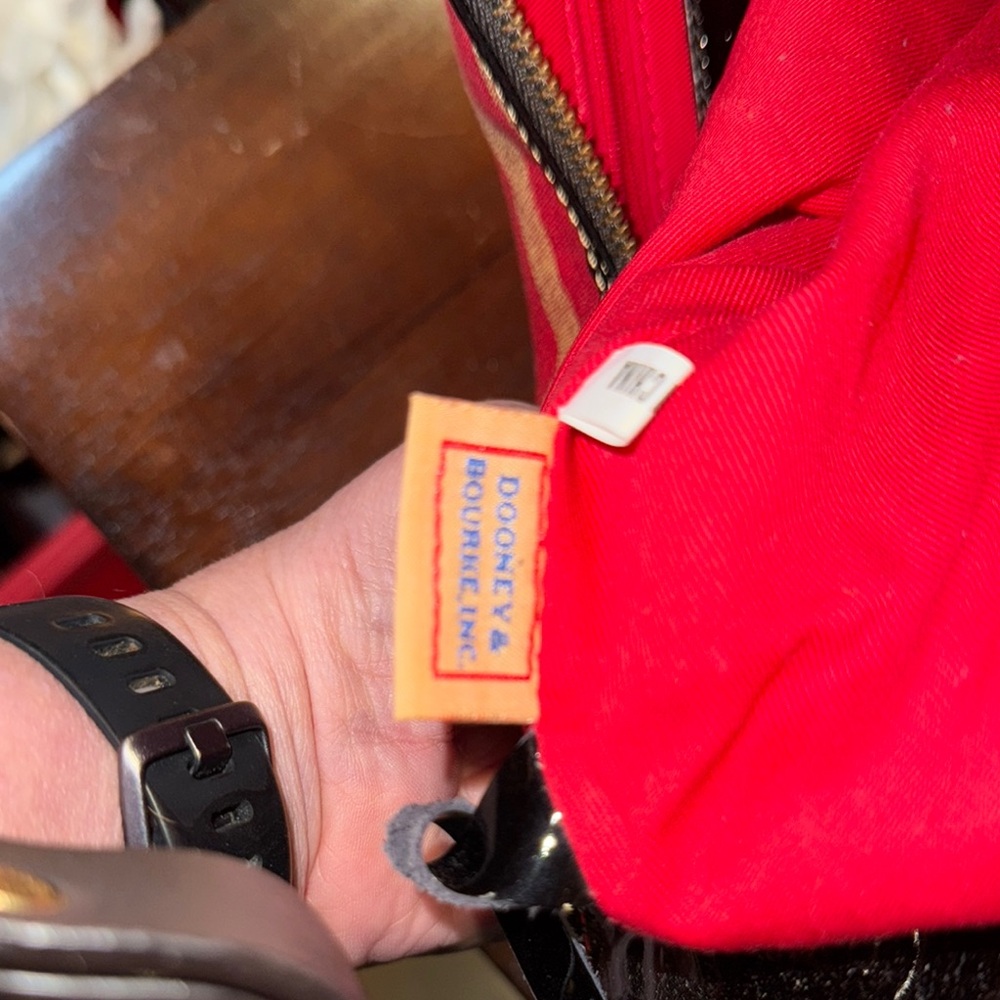 Dooney & Bourke Red and Black Hobo Bag - Picture 10 of 16